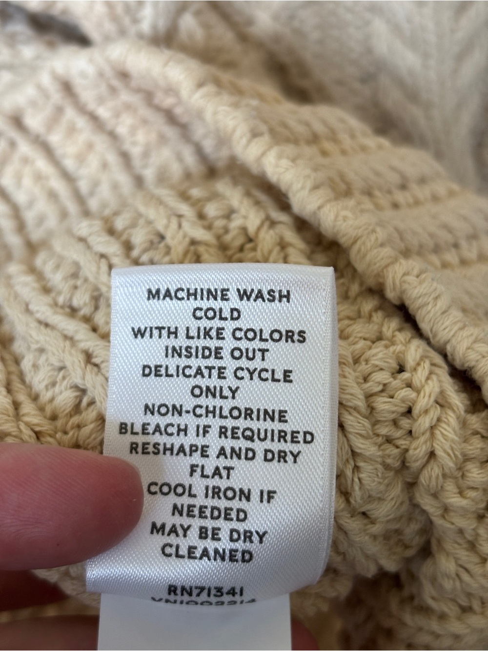 LL Bean Signature Cardigan Small Cable Knit Fisherman - Picture 9 of 11
